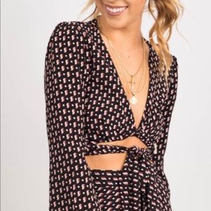 Flynn Skye Long sleeve crop top.